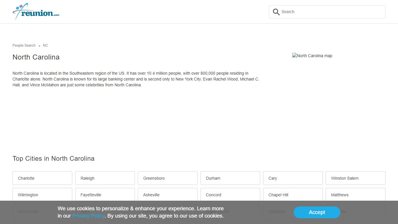 North Carolina People Finder & People Search - Reunion.com
